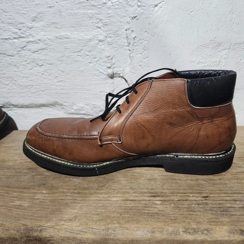 Red Wing Shoes 2216-2 Mens Brown Leather Moc Toe Chukka Work Boots USA 13D VTG